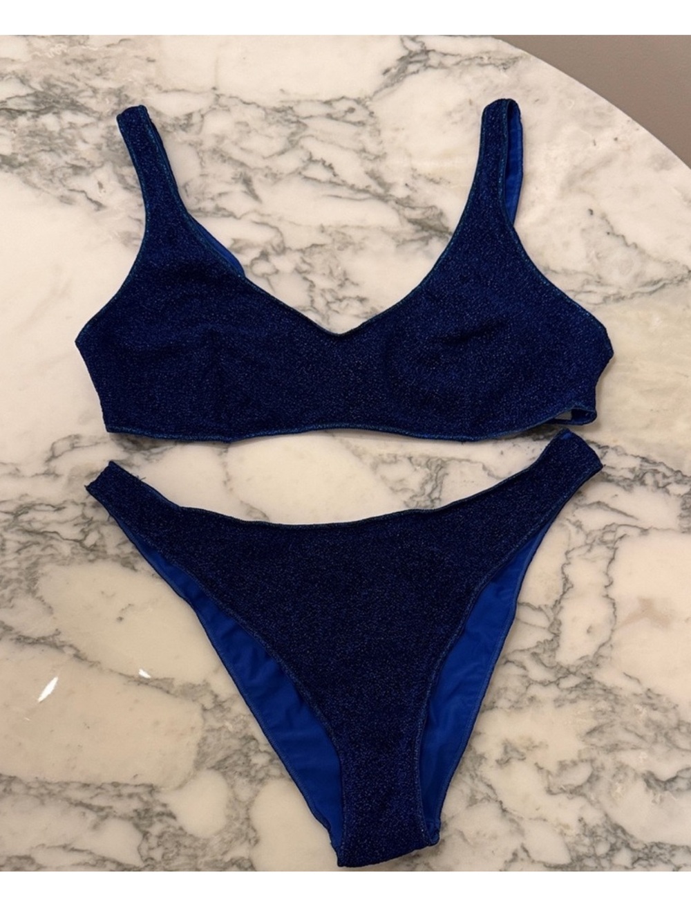 Oseree Lumiere Sporty Royal Blue Bikini Set